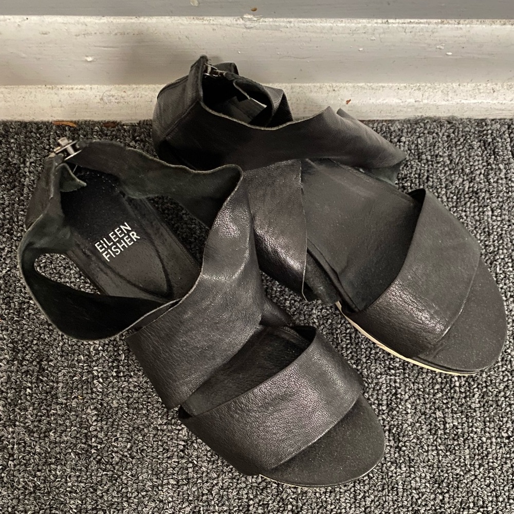 Elaine Fisher leather platform sandals